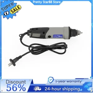 Smerigliatrice elettrica da 400 W Trapano da banco a 6 velocità Kit di molatura rotativa con asta per smerigliatrice 220 V Utensile elettrico per incisione/taglio/lucidatura/affettare