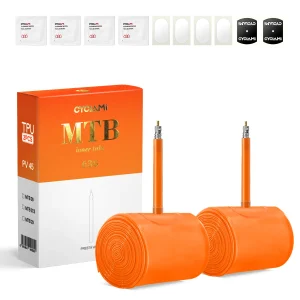 CYCLAMI Camera d’aria per bici ultraleggera 26 27.5 29 pollici MTB Bicicletta TPU Materiale Pneumatico 45mm Valvola francese Super leggero Anti-ossidazione