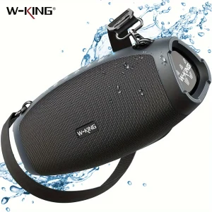 W-KING Altoparlante Bluetooth portatile impermeabile da 70 W, subwoofer Boombox esterno wirelessTri radiatori passivi-bassi profondi