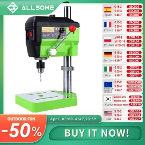 ALLSOME BG-5168E 680W Trapano a colonna Mini trapano elettrico