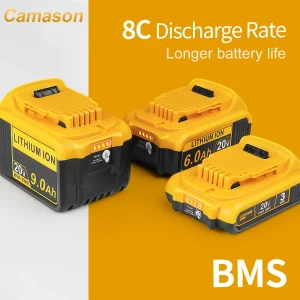 Batteria Camason per utensili elettrici Dewalt 18V 20V accessori per utensili elettrici ricaricabili batterie al litio sostituire DCB200 DCB184