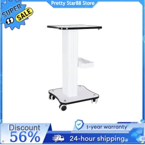 SPA Beauty Storage Supporto per salone di bellezza Carrello con rotelle Carrello per attrezzature Supporto per macchina Organizzatore 3 livelli 3,8 kg con maniglia di spinta