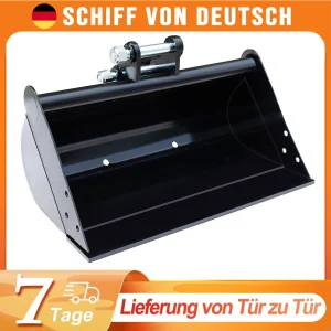 Disponibilità in Germania: Benna Piatta da 500/600/800/1000mm per Mini Escavatori JCB NEX, Kingway, Berger, Kruass e Altri Modelli Cinesi