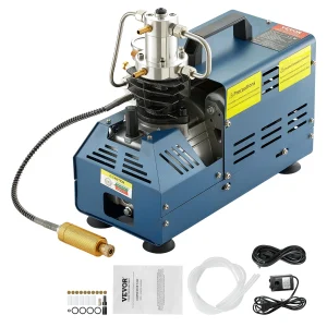 SucceBuy 1800W Pompa del compressore d’aria PCP ad alta pressione 4500PSI/30MPA/300BAR 220V Arresto manuale per bottiglia di immersione con fucile ad aria compressa Paintball