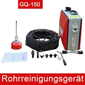 GQ-150 Macchina per dragare tubi elettrici Strumento professionale per fognature domestiche Draga automatica per scarico a pavimento per WC 900W