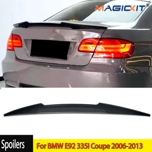 Per BMW E92 335i Coupe 2006-2013 nero lucido Highkick M4 tronco Spoiler ala Lip