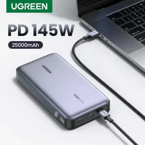 UGREEN PD 145W Power Bank a ricarica rapida 25000mAh PowerBank portatile per MacBook Pro iPhone Xiaomi Notebook Computer 100W