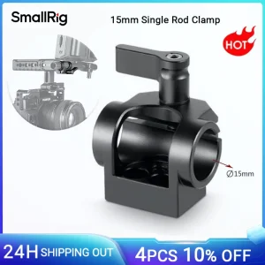 SmallRig Morsetto per asta da 15 mm Supporto per asta singola per attacco EVF Aste da 15 mm Sistema di supporto Supporti per microfono Luce LCD -1995
