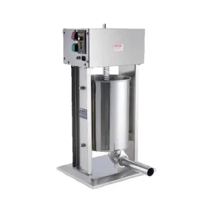 SucceBuy Stuffer elettrico per salsicce Stuffer verticale per carne Pedale di controllo della velocità Realizzato in acciaio inossidabile 304 5 tubi di ripieno