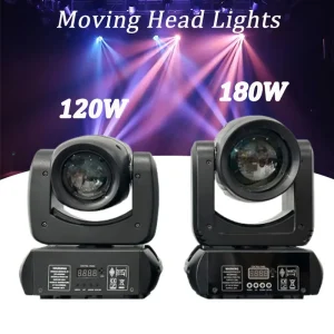 Luci a Testa Mobile DJ Beam 180W 120W con Controllo DMX 512 e 12+6 Prismi per Illuminazione da Discoteca, Club, Palco, Bar, Concerti, Feste e Spettacoli