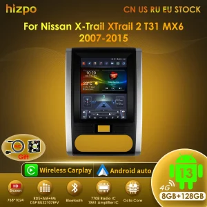 Hizpo 9.7 “autoradio Android 13 per Nissan X-Trail XTrail X Trail 2 T31 MX6 4G Carplay lettore Video di navigazione GPS 2 din Stereo