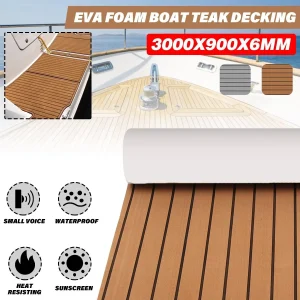 3000x900x6mm pavimentazione per barche autoadesivo EVA Boat Yacht Marine Flooring Faux Teak Decking Sheet Pad tappetino in schiuma