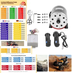 Controller motore spazzola Go Kart per scooter elettrico 800W 36V Kit di conversione 2750 giri/min Unità di controllo Impugnatura acceleratore