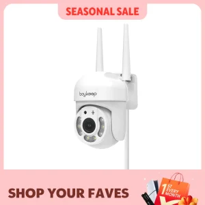 BoyKeep 3MP 2.4GHz WiFi Telecamera IP di sicurezza domestica esterna Monitoraggio automatico Smart CCTV 24/7 Videocamera di sorveglianza con registrazione video