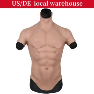 Silicone Muscle Chest realistico maschio petto gilet addominale simulazione muscolare pelle Silicone morbido film puntelli Cosplay