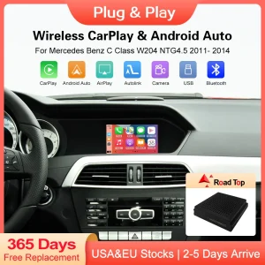 Modulo Wireless Carplay Becker per Mercedes Benz classe C W204 C204 S204 NTG 4.5 supporto Android Auto Mirroring navigazione GPS