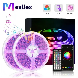 Set completo di strisce luminose a LED RGB, nastro controller APP DC24V con telecomando a 44 tasti, funzione timer e dimmer di luminosità