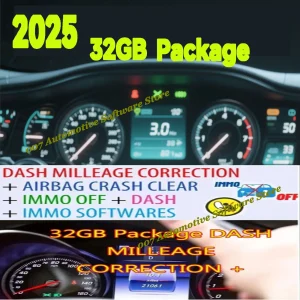 Pacchetto software di riparazione automatica all-in-one da 32 GB compatibile con tutte le marche Strumenti diagnostici airbag per la correzione del chilometraggio IMMOFF ECU