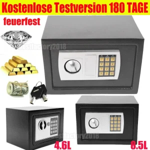 DayPlus Digital Safe Househol Cassetta di sicurezza in acciaio Valuta Cassetta di sicurezza con chiave per conservare gioielli in contanti in modo sicuro
