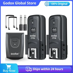 Godox CT-16 Trasmettitore trigger flash radio wireless a 16 canali + set 2 ricevitori per Canon Nikon Pentax Studio Speedlite Flash