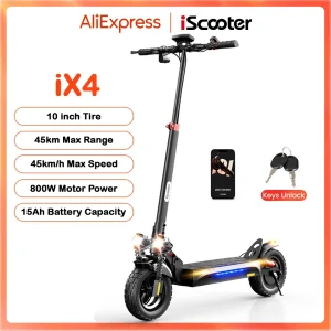 IScooter iX4 Scooter elettrico 800W 15Ah potente monopattino elettrico pneumatico fuoristrada antiscivolo 45km gamma eScooter 45 km/h velocità