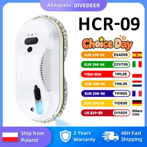 DIVEDEER Lavavetri per uso domestico, completamente automatico, con getto d’acqua singolo, robot lavavetri con telecomando