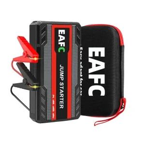 EAFC Avviatore di emergenza per auto Accumulatori e caricabatterie di riserva Avviamento batteria per auto 600A12V Dispositivo di avviamento automatico con luce a LED per booster batteria automatica