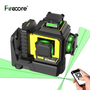 FIRECORE F95T-XG 12 Line 3D Laser Verde Livello 360 Batteria ricaricabile agli ioni di litio Autonivelante nivel laser Staffa a L integrata