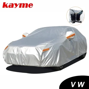 Kayme Coperture per auto impermeabili Copertura di protezione solare esterna per auto per Volkswagen VW Polo Golf 4 5 6 7 Passat B5 B6 Tiguan CC