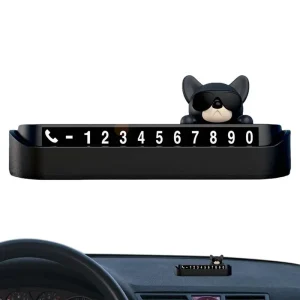 Targa di arresto temporaneo carta di parcheggio temporanea fluorescente decorazione d’interni per Auto cane carino arresto automatico numero di parcheggio segno