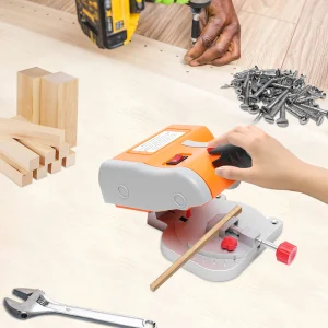 Mini sega da taglio da 90 W, 0-45 °   Troncatrice con taglio regolabile 7800 giri/min con lama da 50 mm e strumento di serraggio per il taglio di metalli in pietra plastica di legno