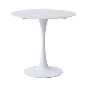 Tavolo da pranzo rotondo elegante bianco nordico tulipano Top tavolo da pranzo rotondo Versatile tavolo da cucina caffè piccolo balcone 80cm / 110cm