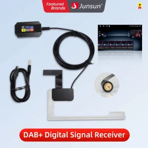 Antenna Junsun DAB + con adattatore USB per autoradio ricevitore di segnale GPS Android per accessori auto Junsun