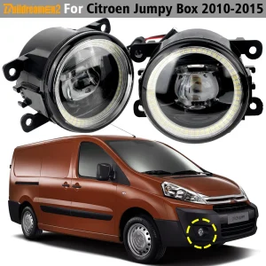 2 pezzi 30W 6000LM auto anteriore LED lente fendinebbia Angel Eye lampada di marcia diurna DRL H11 per Citroen Jumpy Box E-Jumpy 2012-2024