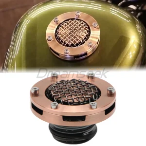 Tappo del Gas del serbatoio del carburante in bronzo del motociclo per Harley Softail Sportster 883 Mesh coperchio del serbatoio dell’olio combustibile tappo del Gas filettatura della mano destra