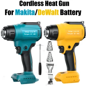 Pistola termica a batteria da 350 W per batterie Dewalt 20 V per batteria Makita 18 V Pistola ad aria calda per artigianato con 4 ugelli Strumento ad alta potenza