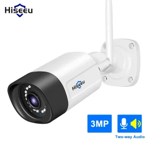 Telecamera IP Wireless Hiseeu 3MP 5MP per Esterni, Impermeabile, CCTV WiFi, Telecamera di Sorveglianza P2P per Sistema Wireless Eseecloud