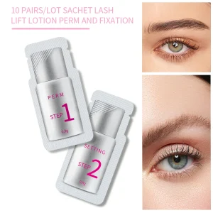 10 paia/lotto Lozione Sollevamento Ciglia 0.8 g/borsa Bustina 5-8 Minuti Veloce Ciglia Perm Eye Lash Lift Kit Personalizza Logo