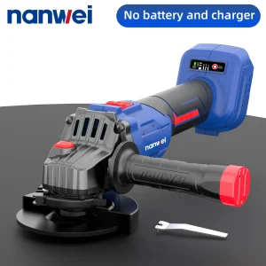 NANWEI 20V Smerigliatrice angolare al litio senza spazzole per taglio e molatura Lucidatrice a batteria per la casa fai-da-te