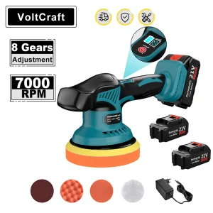 Lucidatrice per auto a batteria da 150mm 8 marce Lucidatrice elettrica Display digitale Lucidatrice per auto per batteria Makita 18v