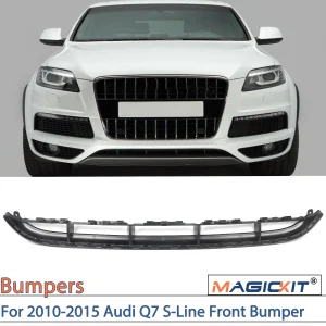 MAGICKIT per 2010-2015 Audi Q7 S-Line paraurti anteriore griglia inferiore copertura nero US accessori per auto modello sportivo nero