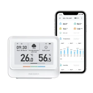 INKBIRD WIFI termometro elettronico igrometro sensore stazione meteorologica alta precisione con funzione orologio da tavolo LCD Digital Displ