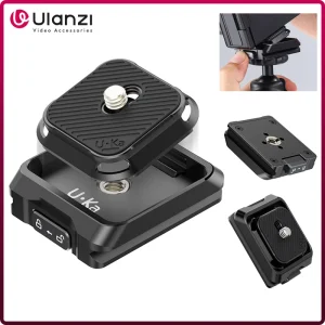 Ulanzi Uka Kit piastra e base a sgancio rapido Compatibile con fotocamera DSLR Piastra Arca F38 Interruttore rapido Supporto cursore stabilizzatore per treppiede