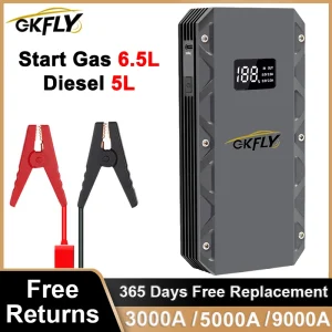 GKFLY Auto Salto di Avviamento 3000A/5000A/9000A 12V Dispositivo di Avviamento Accumulatori E Caricabatterie Di Riserva Batteria Per Auto Caricatore Per Benzolo Diesel Auto Avviamento