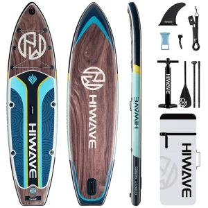 HIWAVE Pagaia gonfiabile impermeabile Sup Board Pesca acquatica in piedi per adulti con accessori SUB MYBOAT