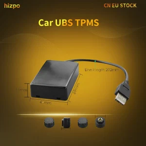 Hizpo EU Car USB TPMS (sistema di monitoraggio della pressione dei pneumatici) per lettore multimediale Android Display di navigazione Unità principale Autoradio
