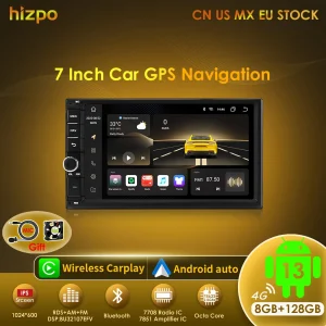 Hizpo 2din 7 pollici CarPlay Android 13 Auto Universale Auto Stereo Bluetooth FM Radio Per Nissan Toyota Volkswagen Autoradio 8G 128G