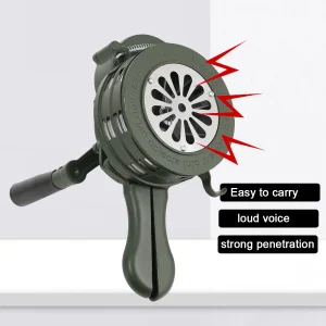Sirena a manovella Corno 110dB Allarme di sicurezza manuale portatile Sirena Raid aerea Sicurezza portatile