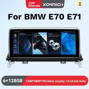 Wireless CarPlay Andorid 14 Car Auto Radio Player per BMW X5 E70 X6 E71 F16 2007-2014 CCC CIC Multimedia GPS 4G Wifi Autoradio