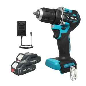 Trapano elettrico senza spazzole 21V 10mm Trapano avvitatore senza fili 2 velocità 21 coppia Utensili elettrici portatili a batteria per batteria Makita 18V